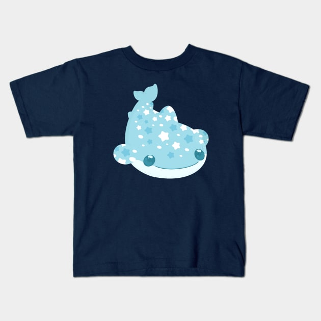 Starry Whale Shark Kids T-Shirt by NovaSammy